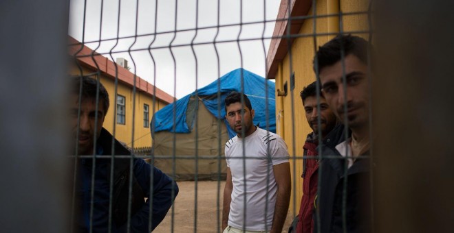 Refugiados de la guerra de Siria en el CETI de Melilla. -JAIRO VARGAS