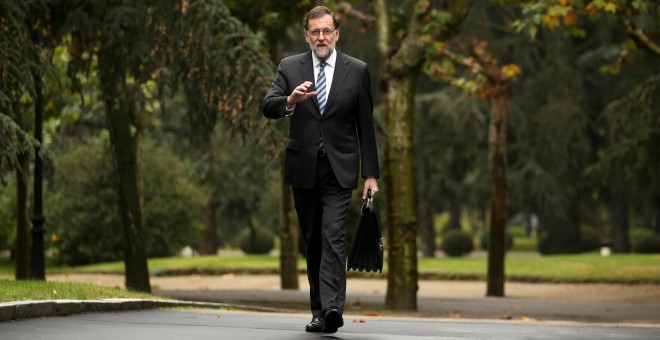 Mariano Rajoy en el Palacio de la Moncloa, Madrid. / REUTERS