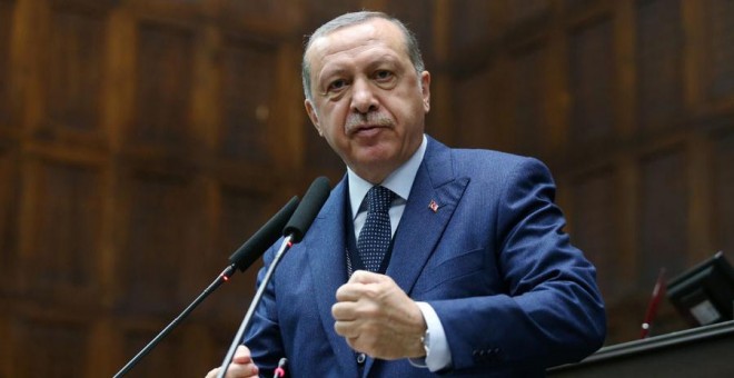 Erdogan, en el Parlamento turco en Ankara hace unos días. REUTERS