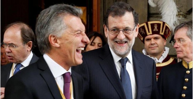 Macri y Rajoy, durante la primera visita a España del presidente argentino, en 2017. / REUTERS