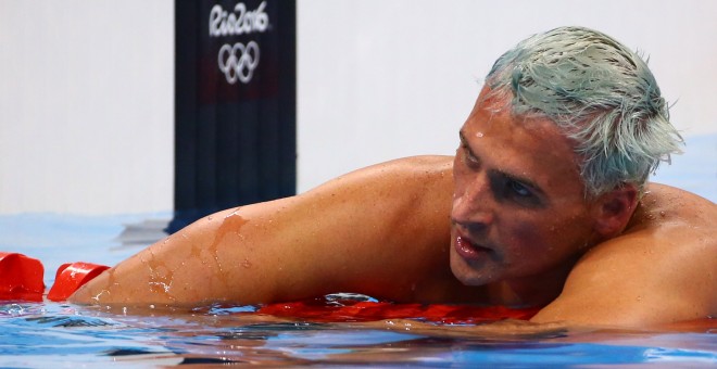 El nadador Ryan Lochte tras la final de los 200 metros estilos. /REUTERS