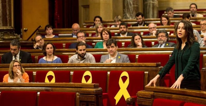 La líder de Ciutadans, Inés Arrimadas, ha anunciat que presentaran recurs d'empara davant el Tribunal Constitucional contra la delegació de vot del diputat Toni Comín / EFE