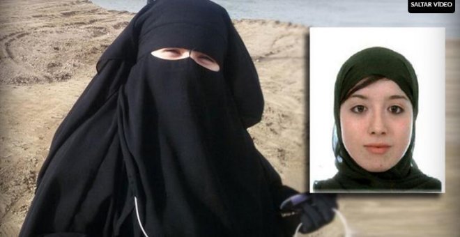 Una de las viudas de yihadistas detenidas este martes por la Guardia Civil.