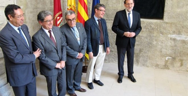 Rajoy durante su visita a Lleida.- EUROPA PRESS