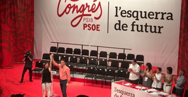 Pedro Sánchez en la clausura del Congreso del PSOE de Baleares. TWITTER/PSOE