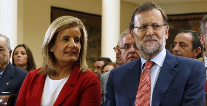 La ministra de Empleo, Fátima Báñez, y el presidente del Gobierno, Mariano Rajoy, llevan meses alardeando de la recuperación del mercado de trabajo.