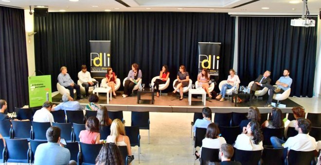 Un momento del debate sobre periodismo responsable organizado por la PDLI en el Círculo de Bellas Artes de Madrid.