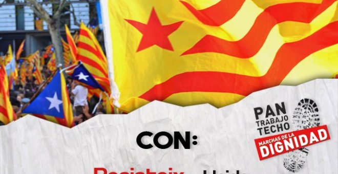 Cartel del acto por "el derecho a decidir" en Zaragoza