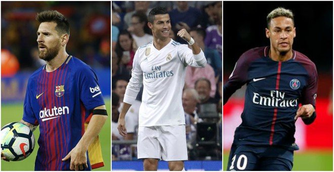 Messi, Cristiano y Neymar pelearán por el premio 'The Best'.