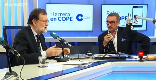 Mariano Rajoy, entrevistado por Carlos Herrera en la Cope.