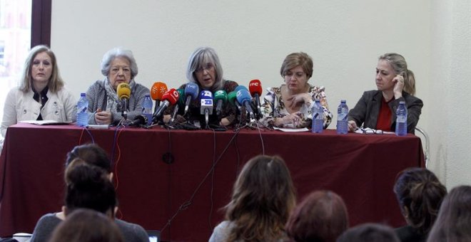 Rueda de prensa de organizacioens feministas anuncian quejas ante el CGPJ por "maltrato judicial" / EFE