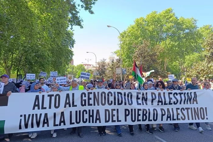 La cuarta convocatoria estatal de apoyo a Palestina y contra el genocidio israelí reúne a 15.000 personas en Madrid