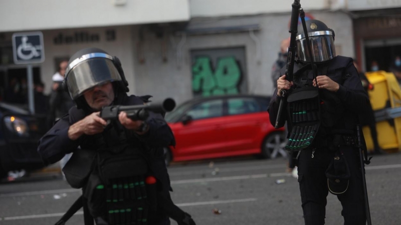 Cargas policiales en Cádiz