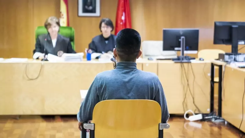 J.C.L.C durante un juicio en la Audiencia Provincial de Madrid, a 27 de febrero de 2023, en Madrid (España).
