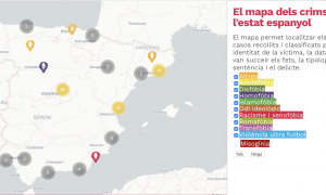 Mapa dels crims d'odi a l'Estat espanyol.