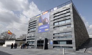 Fachada exterior del Centro de Recepción, Atención y Derivación (CREADE) de Pozuelo de Alarcón, Madrid, a 22 de febrero de 2023.