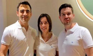 Los fundadores de habitacion.com, Oriol Valls, Anna Bedmar y José Fernández.