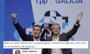 "Bah, en serio. Gente así no puede ganar": Oskar Matute no da crédito a estas palabras de Feijóo en el cierre de campaña en Galicia