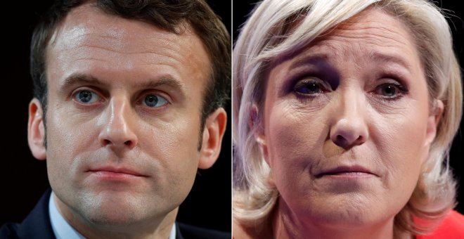 Macron y Le Pen se disputarán la presidencia, según los sondeos