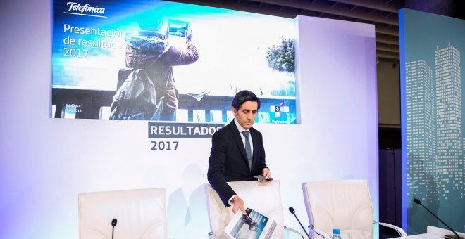 El presidente de Telefónica gana 5,35 millones en 2017
