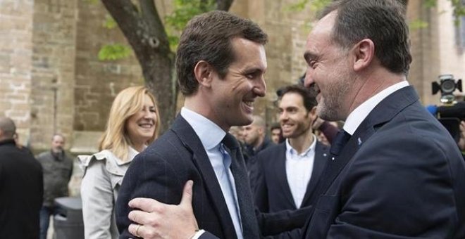 Casado y Rivera se verán este martes por separado con el presidente de UPN para presionar a Sánchez con Navarra