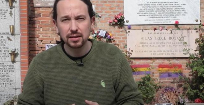 Iglesias, en el memorial de La Almudena: "La identidad democrática española es republicana y antifascista"