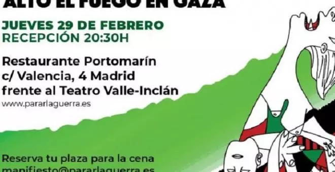 La cultura y el periodismo se unen en Madrid para reclamar el final de la agresión israelí en Gaza