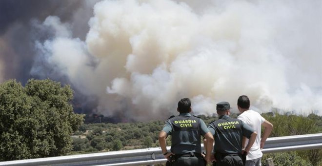 Un incendio intencionado arrasa el parque natural de los Arribes del Duero