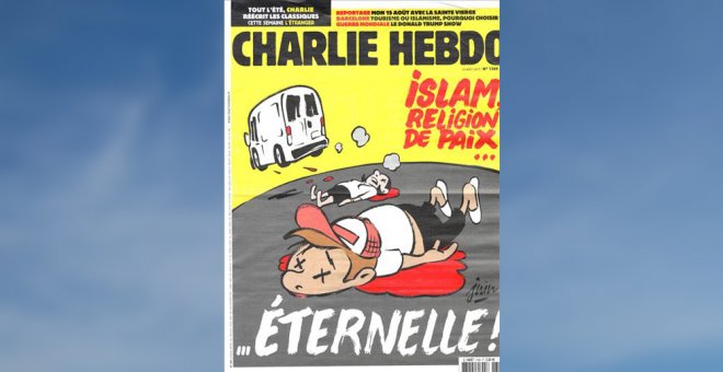 'Charlie Hebdo' dedica su portada al atentado de Las Ramblas de Barcelona