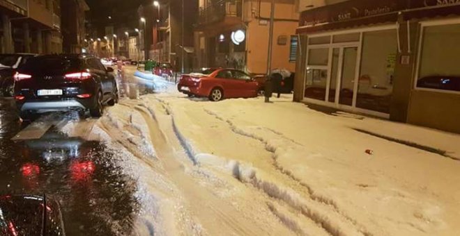 Una fuerte granizada colapsa Teruel y deja a cuatro personas ingresadas por hipotermia