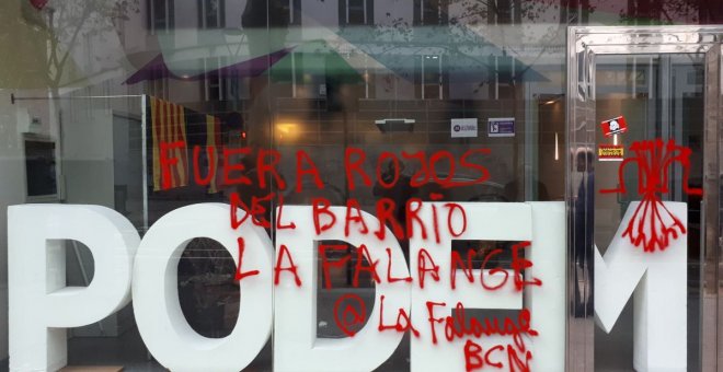 Les seus de Podem i Barcelona en Comú, víctimes de l'enèsim atac de la ultradreta