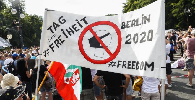 Berlín fracasa en el último intento de prohibir la marcha negacionista de covid de este sábado