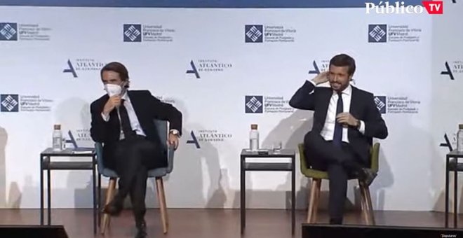 Aznar y Casado vuelven a protagonizar sus roles de 'padre e hijo' político