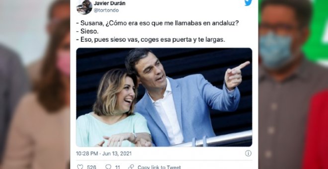 Las redes bromean sobre el futuro de Susana Díaz tras perder las primarias del PSOE: "Se le está poniendo cara de Rosa"