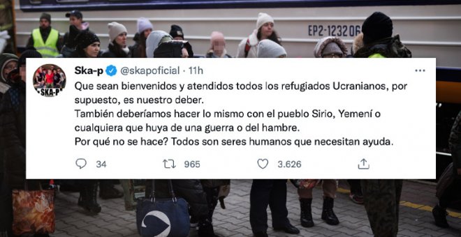 El tuit viral del grupo Ska-P sobre los refugiados de Ucrania: "Deberíamos hacer lo mismo con el pueblo sirio, yemení..."