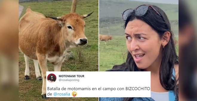 La parodia al gesto más imitado de Rosalía con una estrella invitada: "Batalla de 'motomamis'"