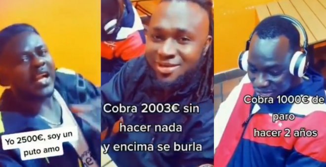 El vídeo de unos migrantes bromeando sobre las 'paguitas' que se han tragado desde la ultraderecha como real: "Menudos jefes"