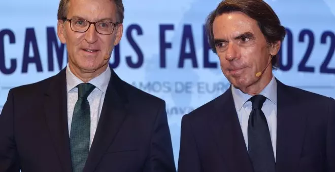 Aznar alaba el liderazgo de Feijóo y la estrategia del PP de cara a las elecciones: "Se acerca correctamente a la moderación"