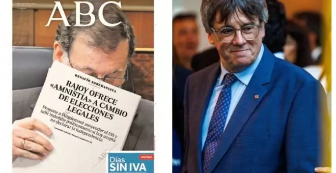 La portada de 'ABC' en el año 2017 que hablaba de Rajoy y una "amnistía" a los independentistas