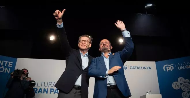 Feijoo se reúne con el líder del PP catalán, pero mantiene en el aire su candidato para las autonómicas