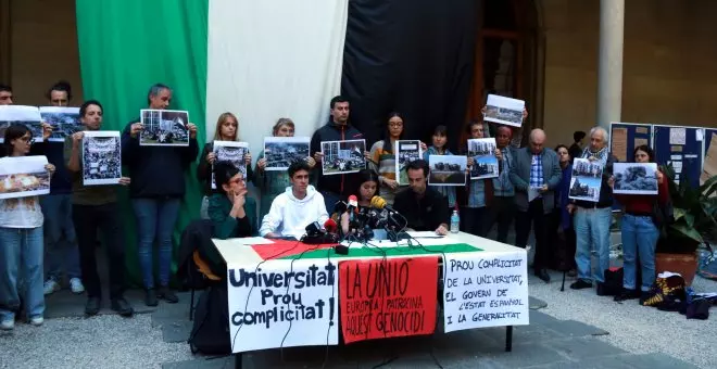 Els estudiants acampats a la UB en contra del genocidi de Gaza volen mantenir la protesta durant el 12-M