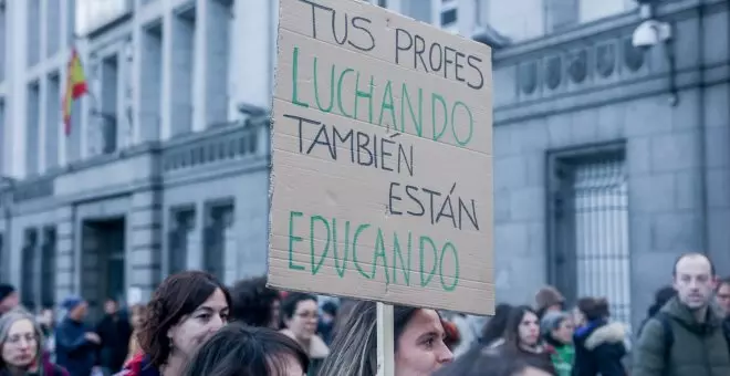 La Marea Verde moviliza al 65% del profesorado en la huelga por la educación pública en Madrid